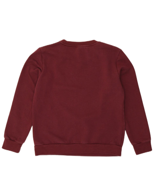 Adidas Sweat-shirt pour femme UK 12/14 en coton bordeaux moyen