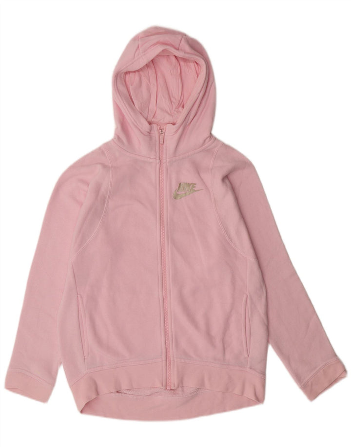 NIKE Pull à capuche zippé pour fille 12-13 ans Grand rose en coton