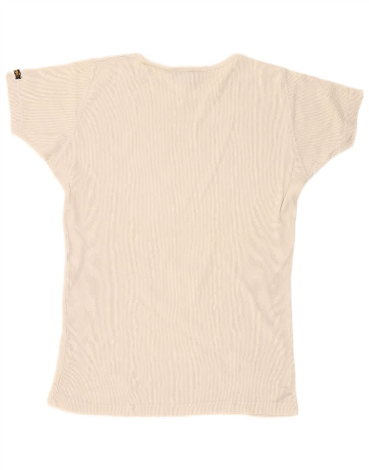 Wrangler T-Shirt Top Homme Blanc Cassé Moyen