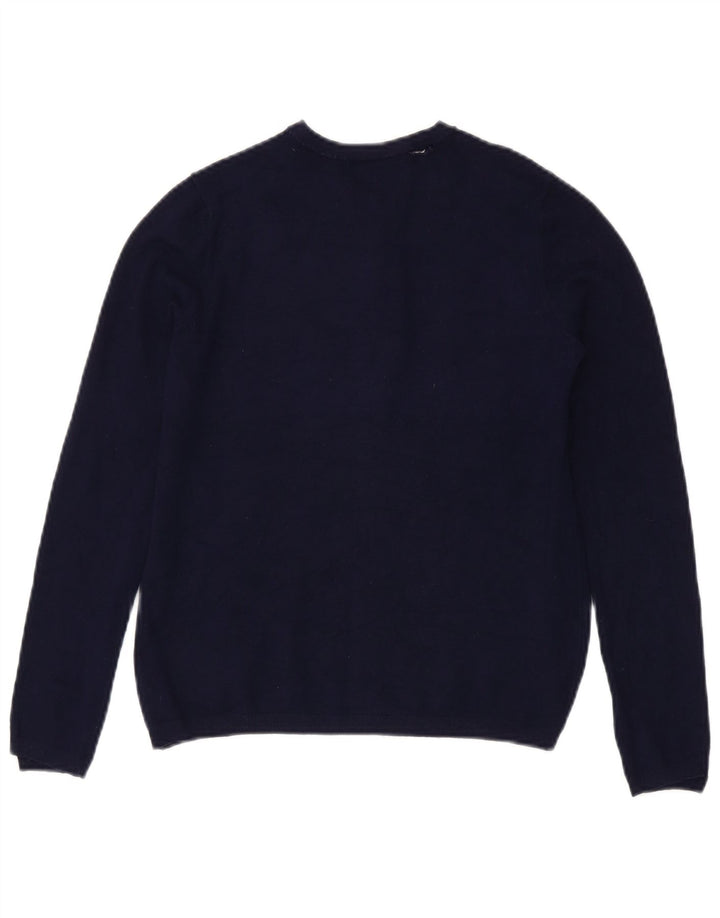 ZARA Cardigan Femme Pull UK 12 Bleu Marine Moyen