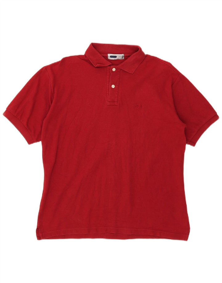 FILA Polo Homme IT 48 Petit Rouge Coton