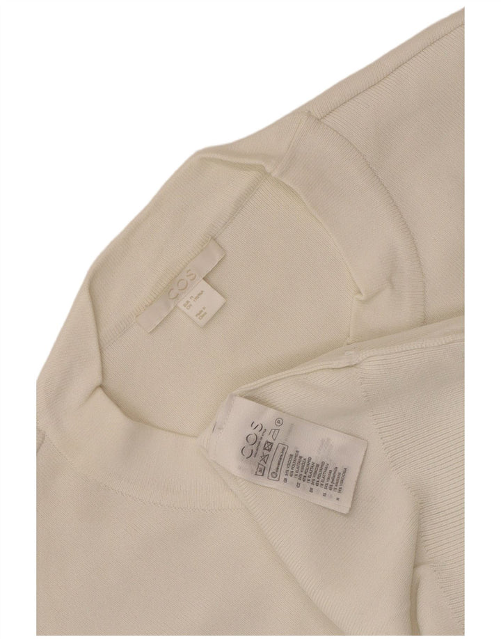 Cos Pull à col rond pour femme UK 14 Viscose blanc moyen