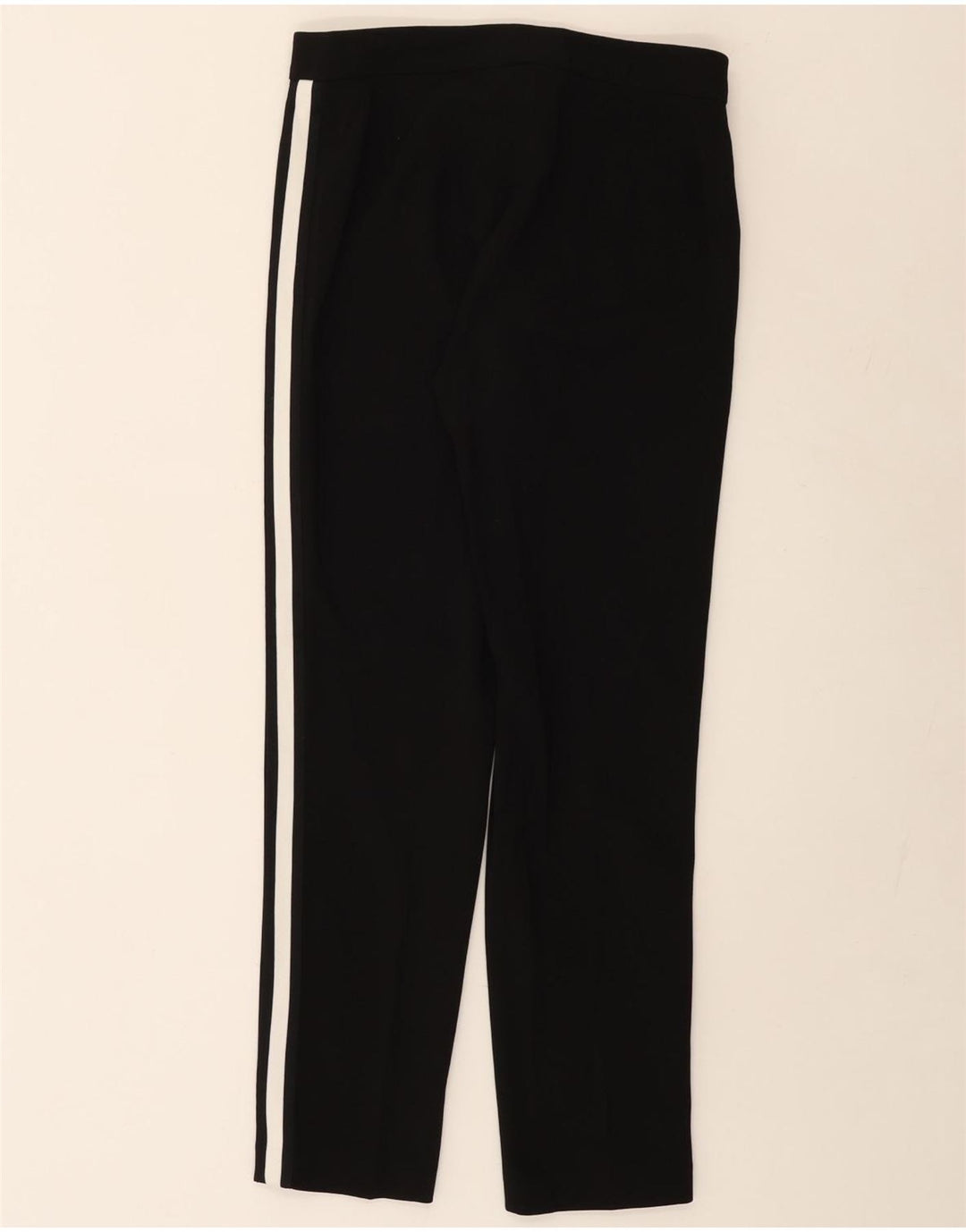 CALVIN KLEIN Pantalon décontracté droit pour femme US 6 Medium W30 L28 Noir