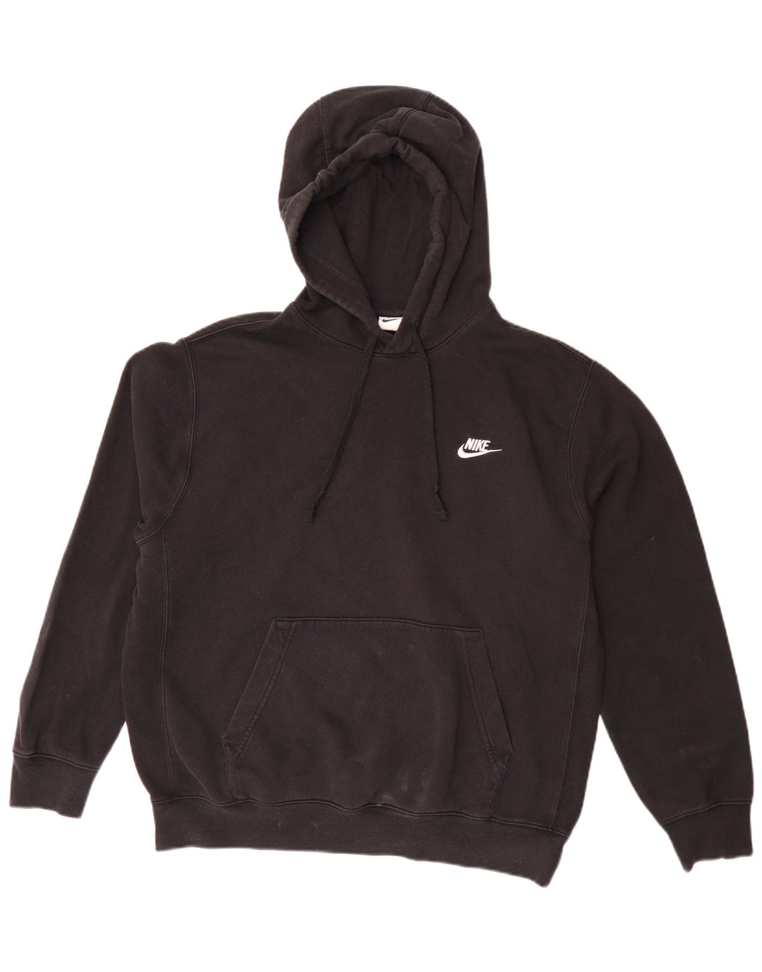 Nike Pull à capuche coupe ample en coton noir moyen pour homme