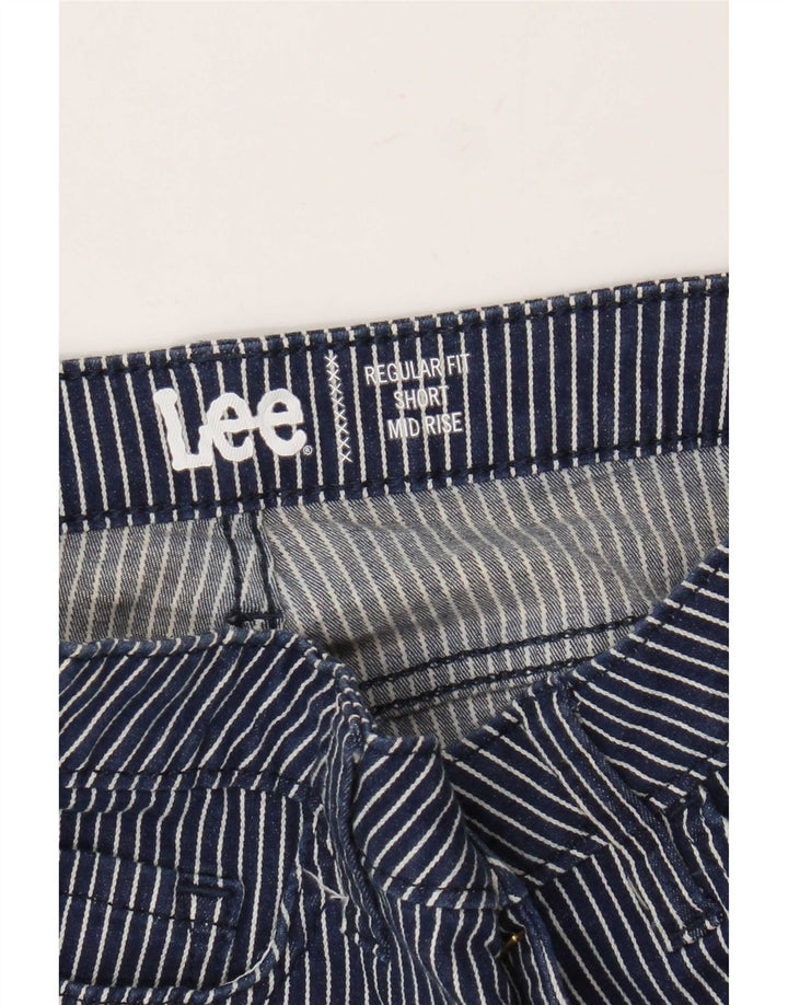 Lee Short décontracté taille moyenne W30 pour femme, bleu marine moyen à fines rayures