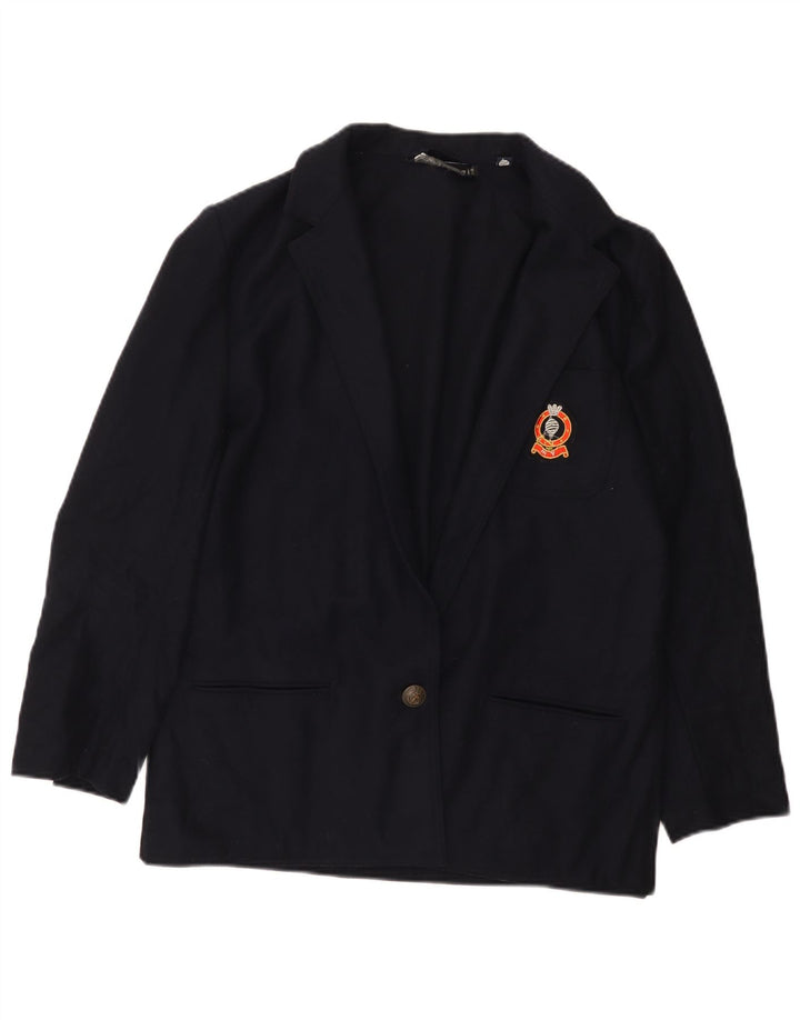 Marina Yachting Veste Blazer 1 Bouton Femme IT 42 Laine Bleu Marine Moyen