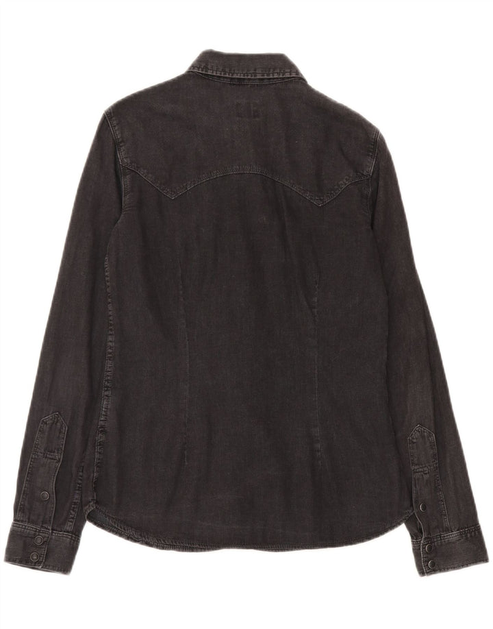 Lee Chemise en jean pour femme UK 10 Small Noir