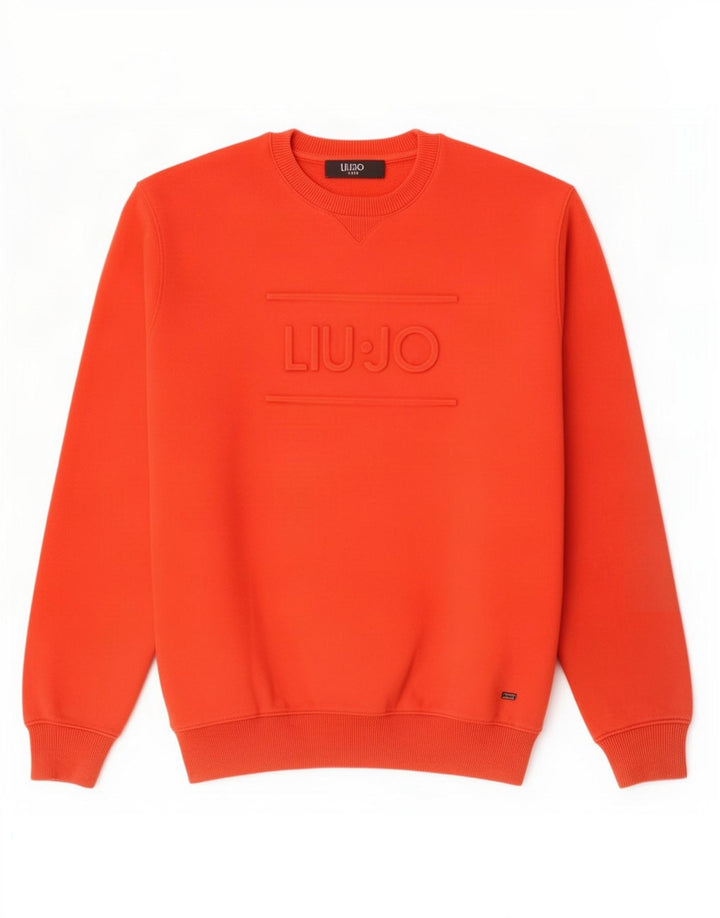 Liu Jo Sweat-shirt graphique pour homme en coton rouge Taille L