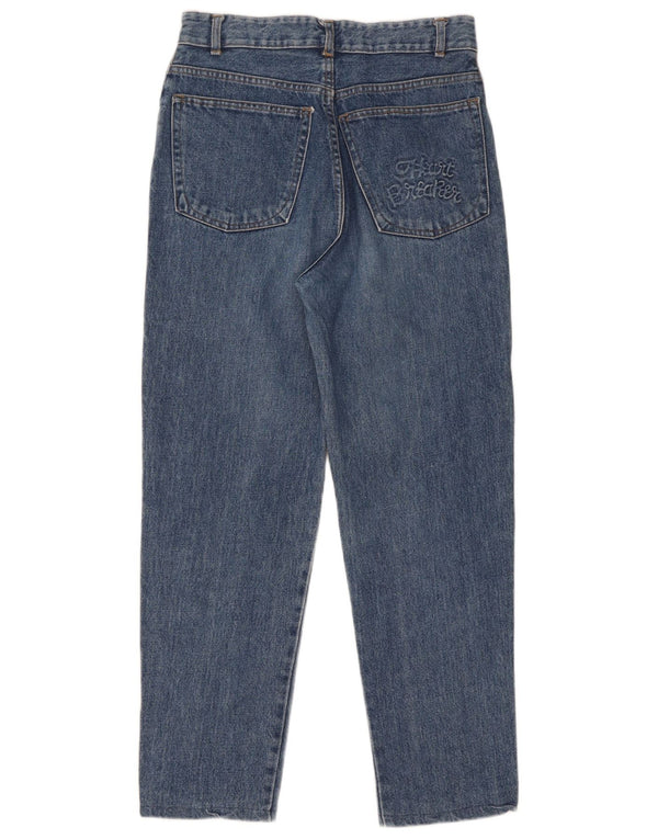 Mash Jean Taille Haute Femme IT 46 Large W30 L28 Bleu Coton