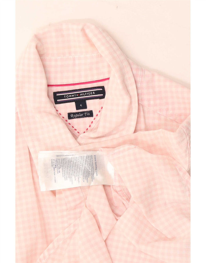 Tommy Hilfiger Chemise à manches courtes pour femme US 4 Petit vichy rose