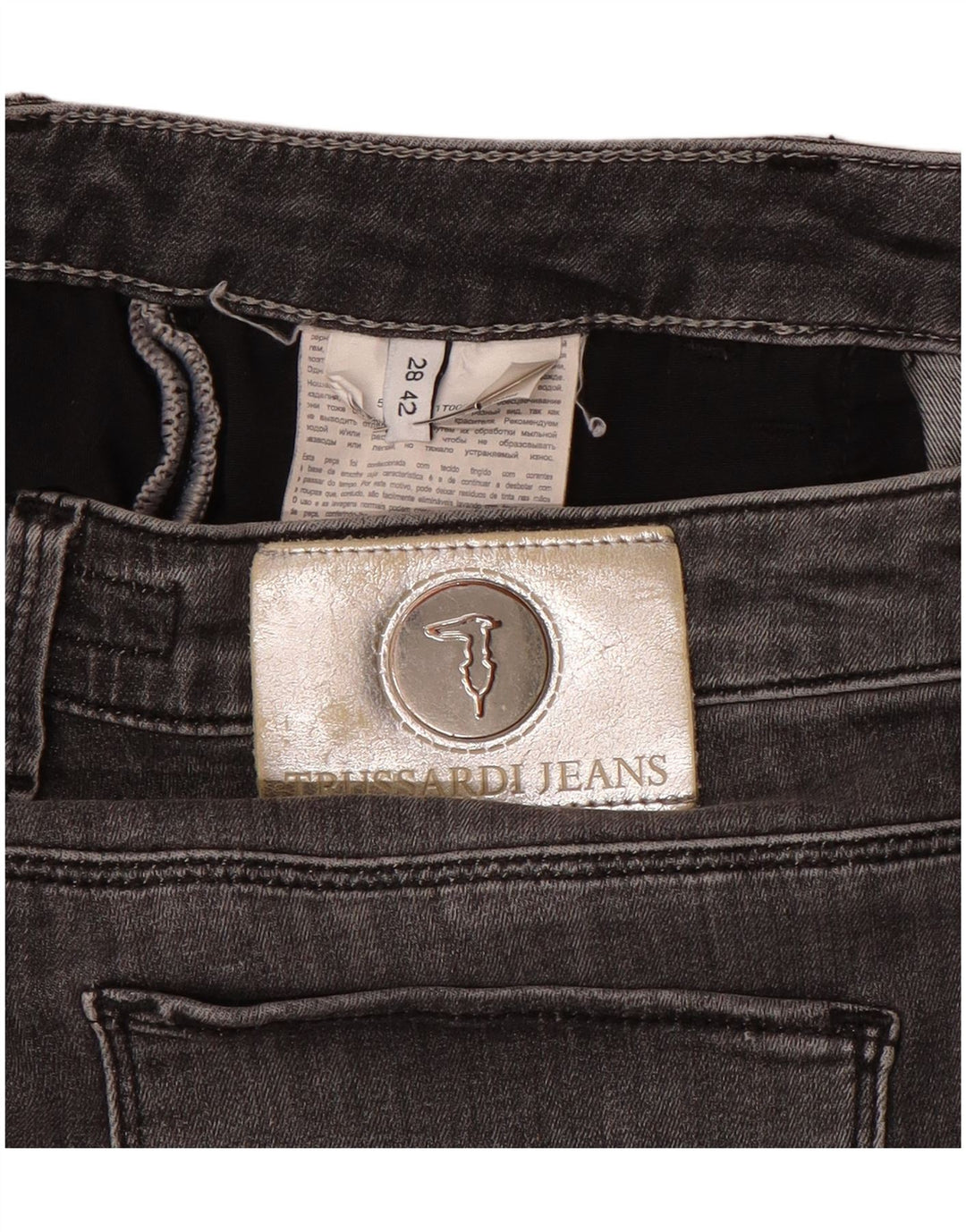Trussardi Femme Jean Slim W28 L28 Gris