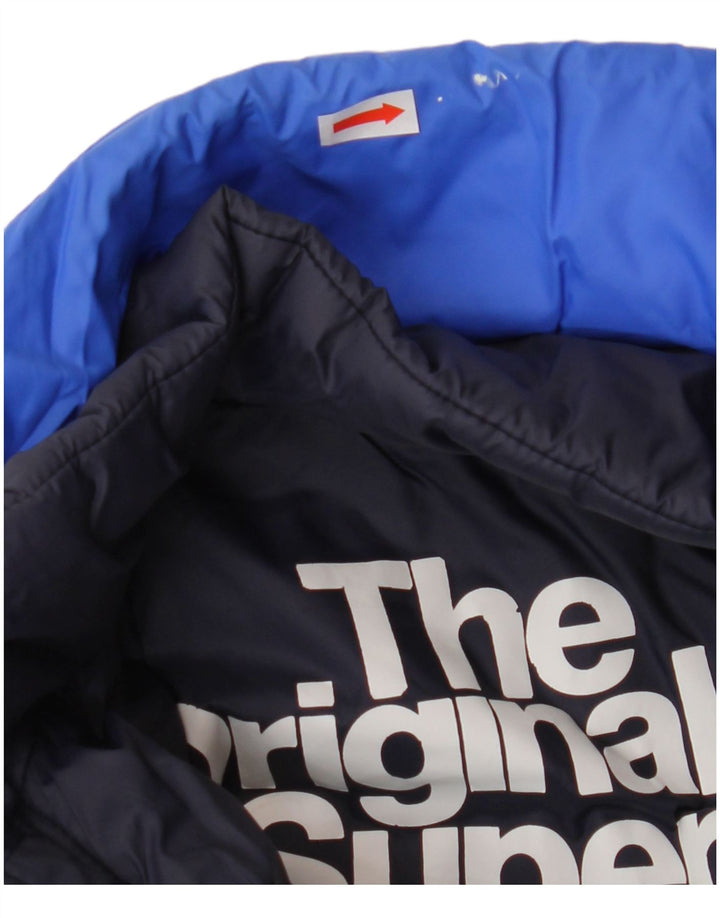 SUPERDRY Veste matelassée Femme UK 10 Small Bleu Polyester