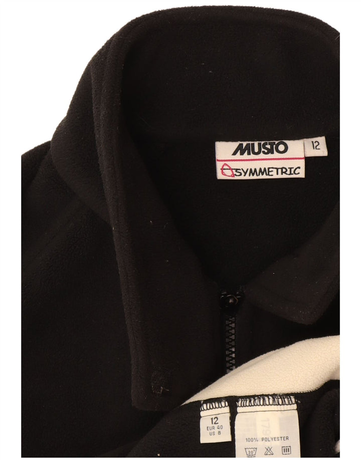Musto Gilet polaire pour femme UK 12 Medium Noir Colorblock Polyester