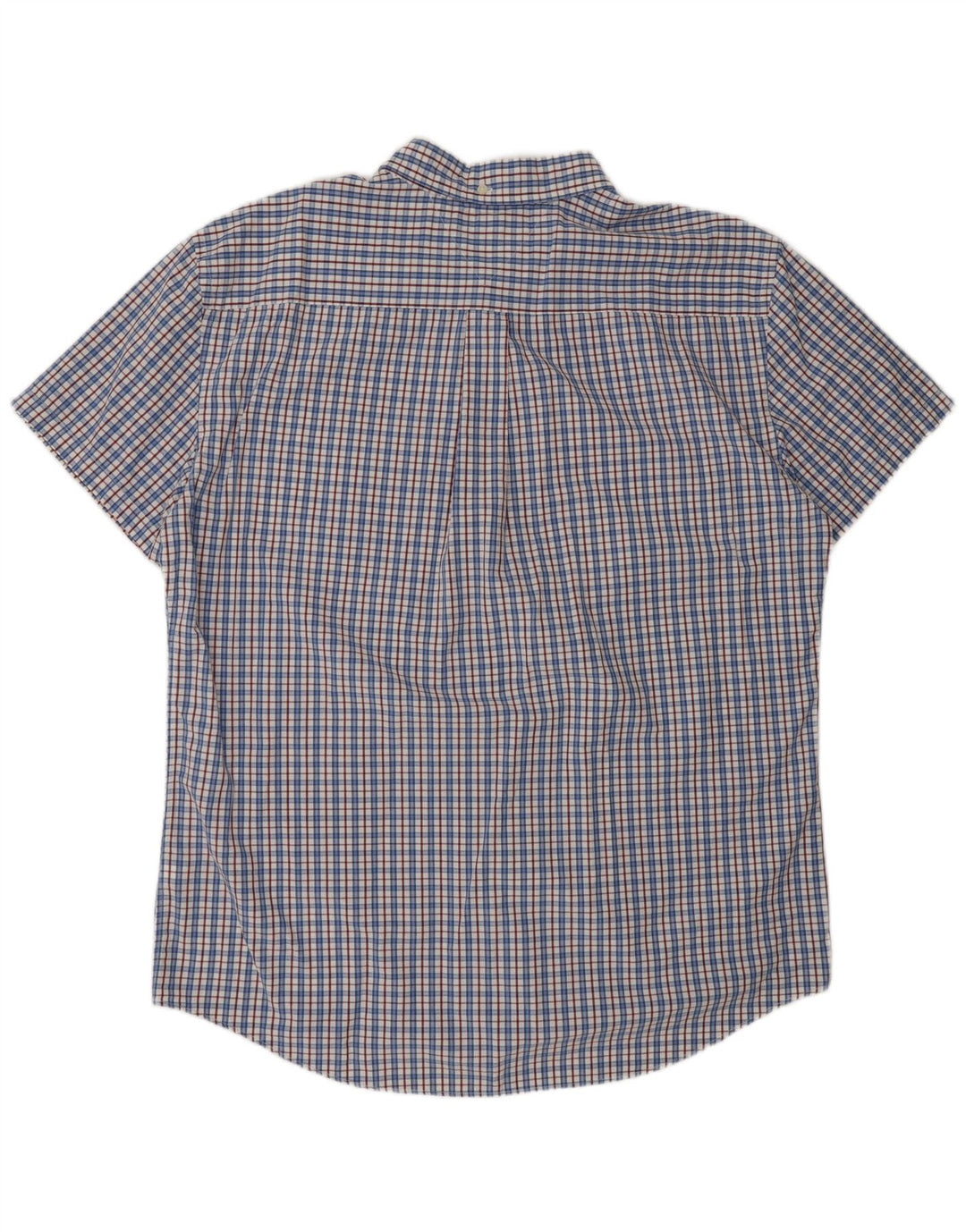 TOMMY HILFIGER Chemise Slim à Manches Courtes pour Hommes 2XL Coton à Carreaux Bleu