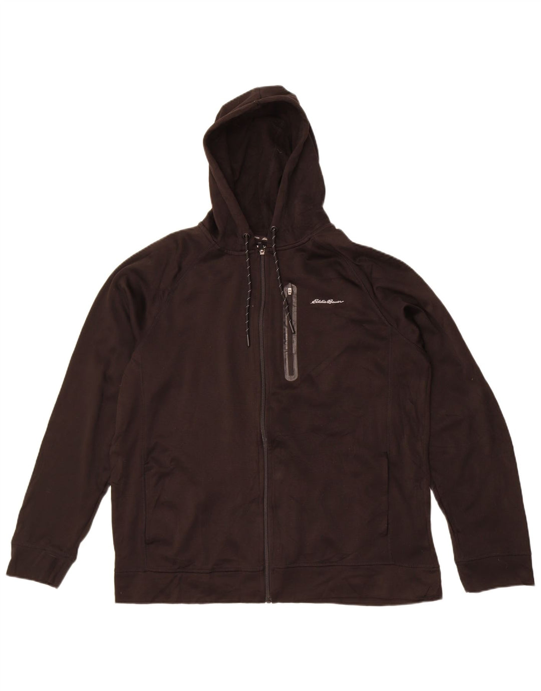 Eddie Bauer Pull à capuche zippé pour homme XL Noir Polyester
