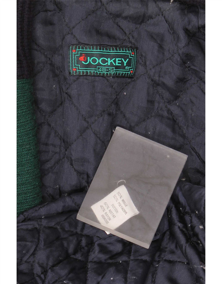Jockey Mens Knit Bomber Jacket EU 48 Small Bleu Marine Polyacrylique