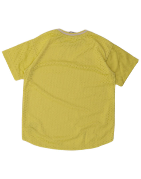 Champion T-shirt graphique surdimensionné pour femme UK 6 XS Jaune
