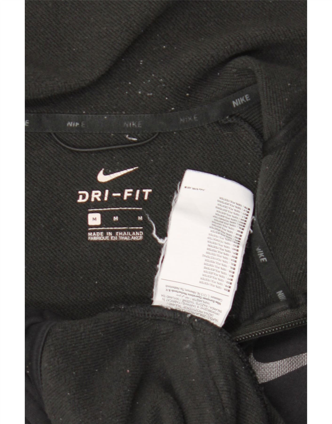 Nike Pull à capuche zippé Dri Fit pour homme en polyester noir moyen