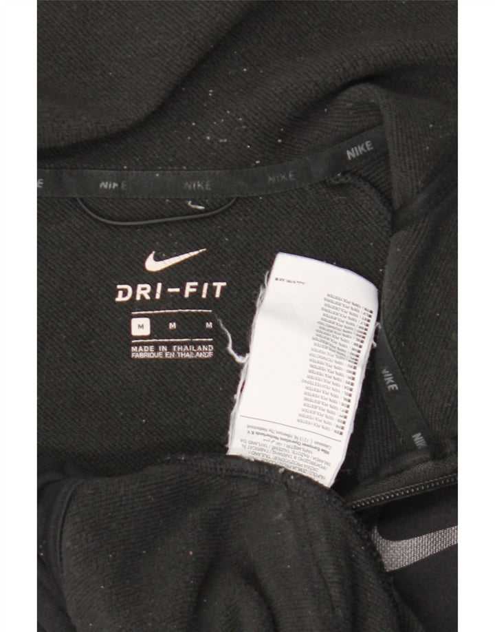 Nike Pull à capuche zippé Dri Fit pour homme en polyester noir moyen