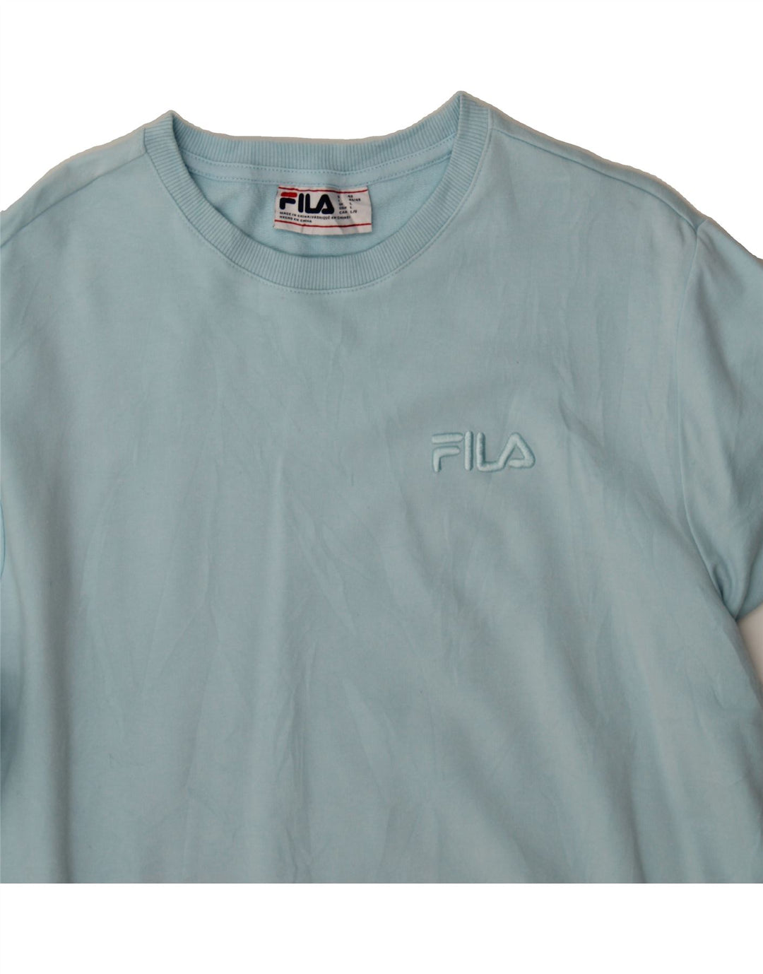 FILA Womens Sweatshirt Jumper UK 16 Large Blue Cotton Vintage Fila and Second-Hand Fila from Messina Hembry 