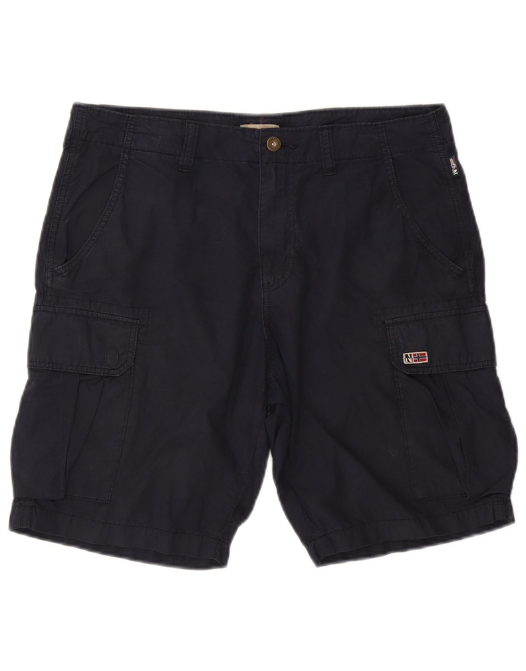 Napapijri Short Cargo Homme W33 Bleu Marine Moyen Coton
