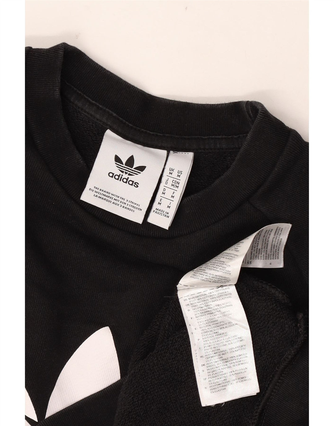 Adidas Sweat-shirt graphique pour homme en coton noir moyen