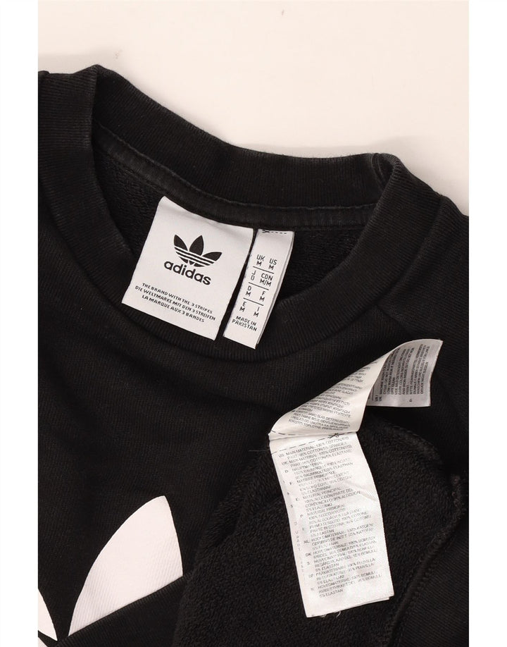 Adidas Sweat-shirt graphique pour homme en coton noir moyen