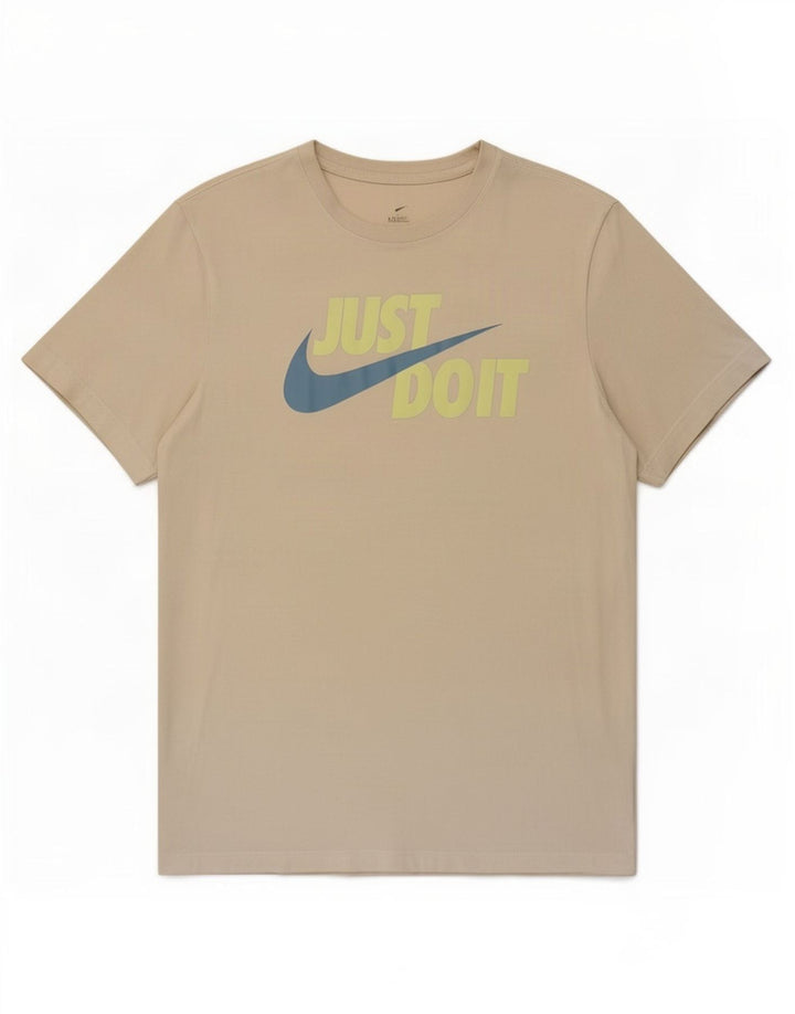Nike T-shirt graphique pour homme en coton beige moyen
