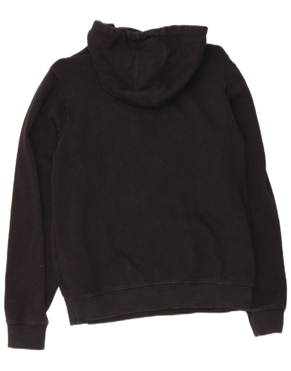 Guess Mens Graphic Hoodie Jumper Small Black Cotton