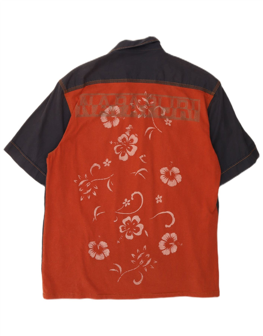 NAPAPIJRI Chemise Graphique à Manches Courtes Homme Bleu Marine Moyen Floral