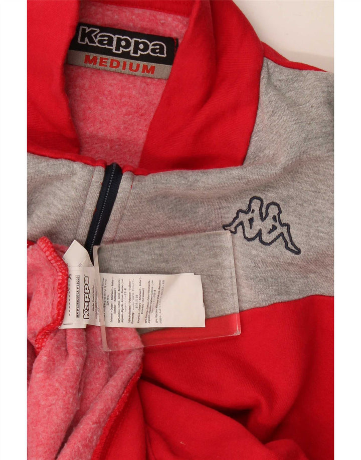 Kappa Veste de survêtement pour homme en coton color block rouge moyen