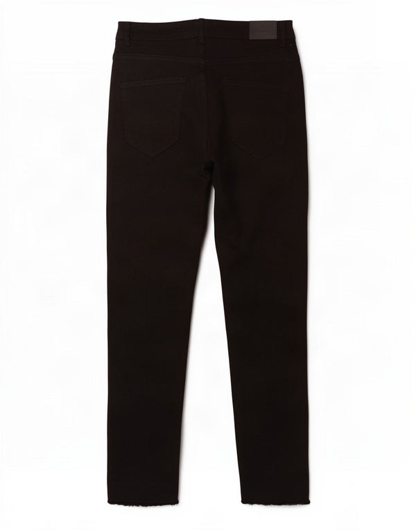 Zara Femme Jean Slim Taille Haute EU 44 XL W34 L28 Coton Noir