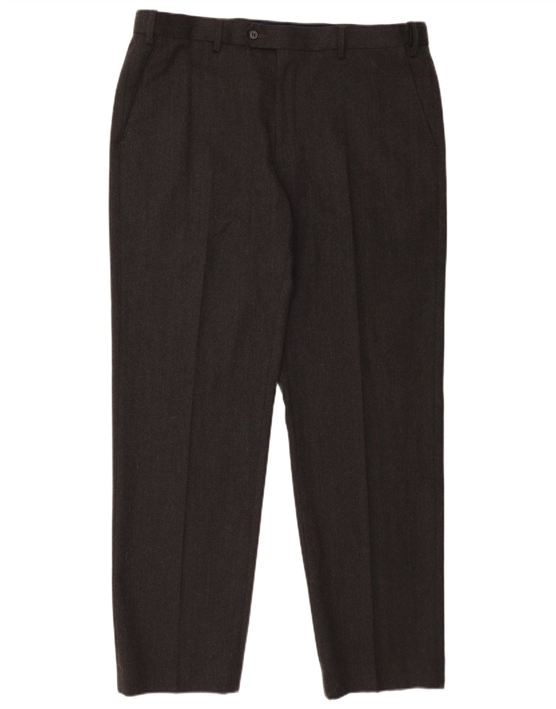 Marks & Spencer Pantalon de Costume Droit Homme W38 L31 Gris Coton