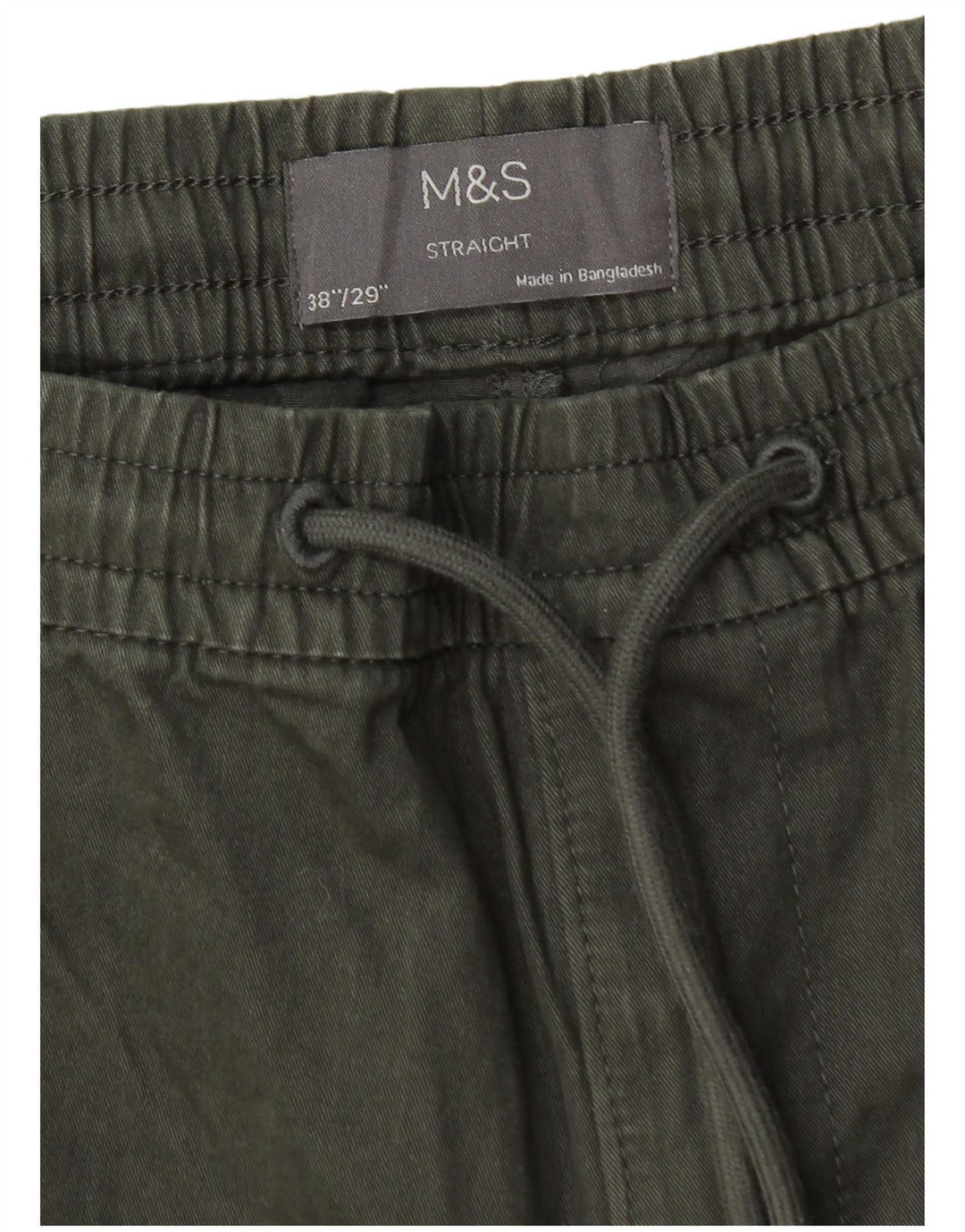 Marks & Spencer Pantalon Chino Droit Homme W38 L29 Vert