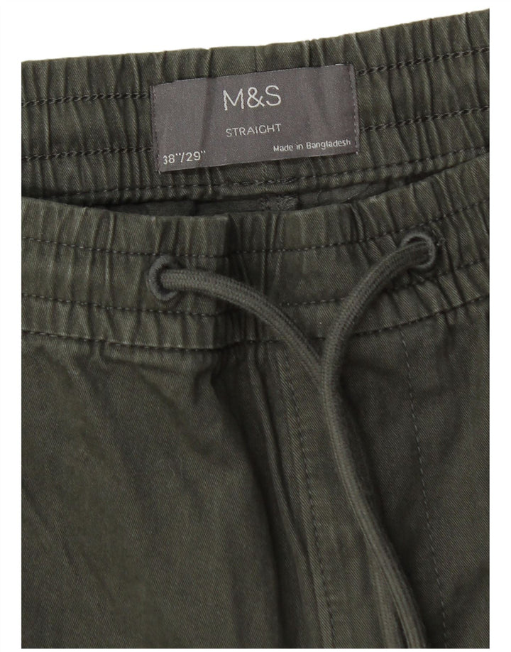 Marks & Spencer Pantalon Chino Droit Homme W38 L29 Vert