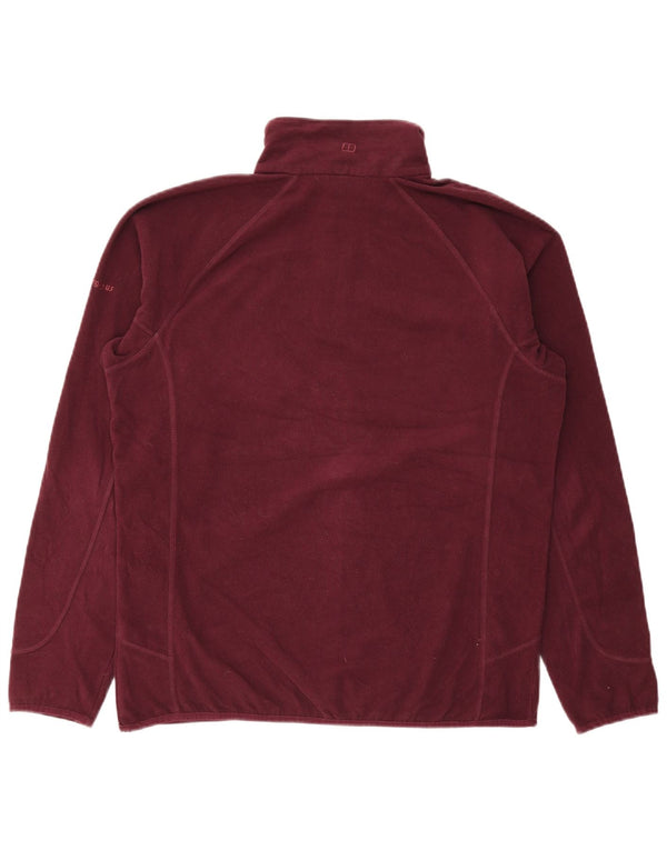 Berghaus Pull polaire à col zippé pour femme UK 18 XL Bordeaux Polyester