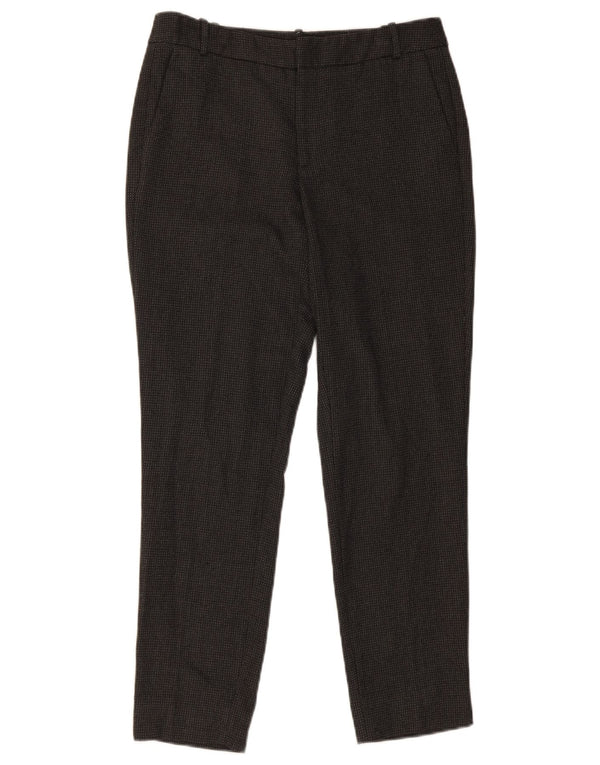 Zara Pantalon de costume slim pour femme EU 36 XS W26 L28 Gris Argyle/Diamant