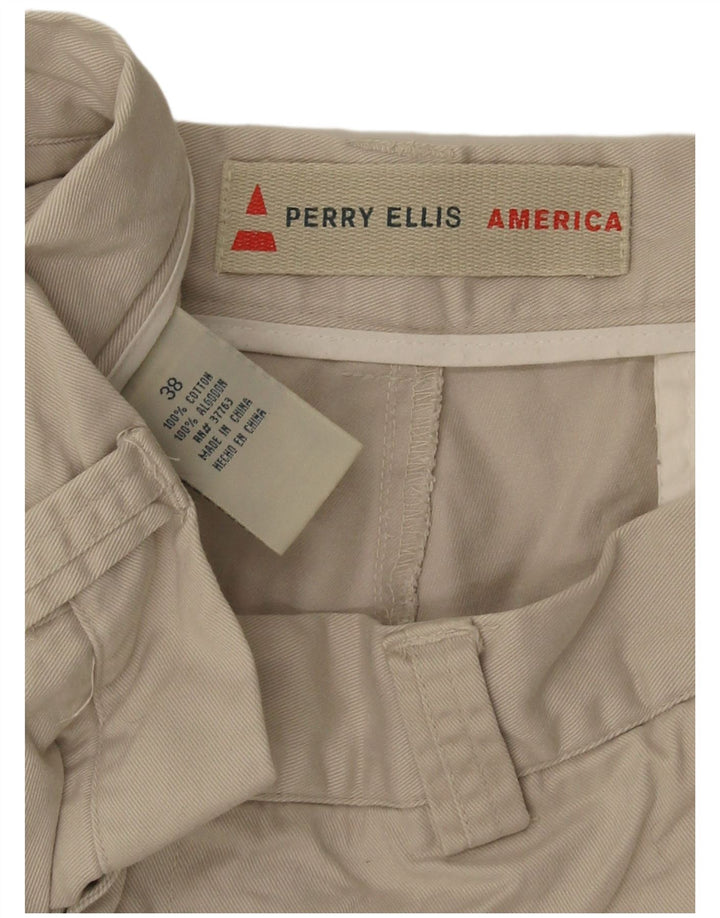 Perry Ellis Short cargo pour homme W38 XL en coton beige