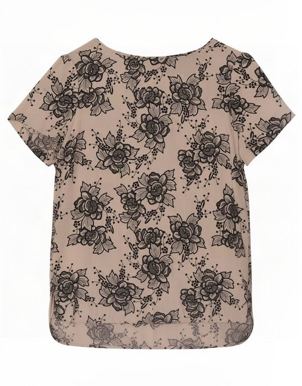 Marks & Spencer Chemisier pour femme UK 44 Large en viscose florale blanc cassé