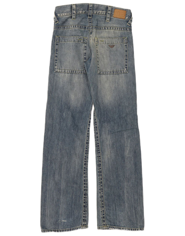 Armani Femme Jean Large W29 L32 Bleu Coton