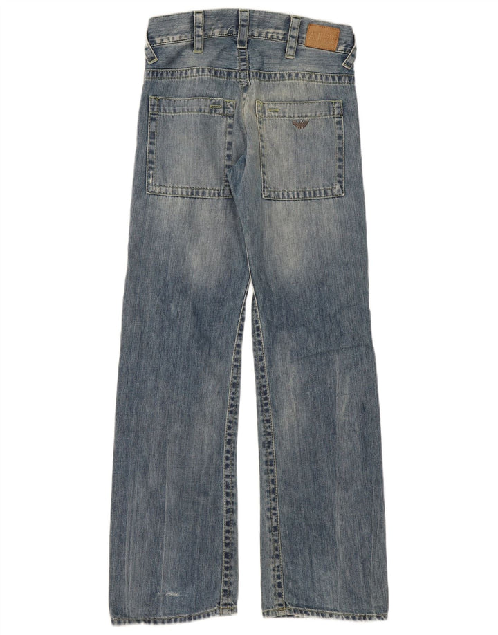 Armani Femme Jean Large W29 L32 Bleu Coton