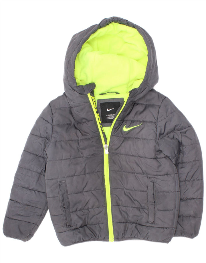 Veste matelassée à capuche Nike Garçon 3-4 ans Gris Polyester