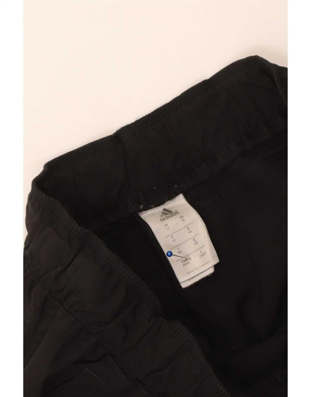Adidas Pantalon coupe-vent pour femme UK 14 Medium Noir Polyester