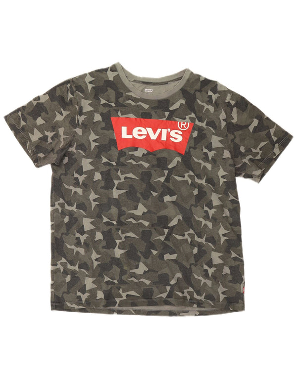 Levi's T-Shirt Graphique Top Large Multicolore Camouflage Coton Homme