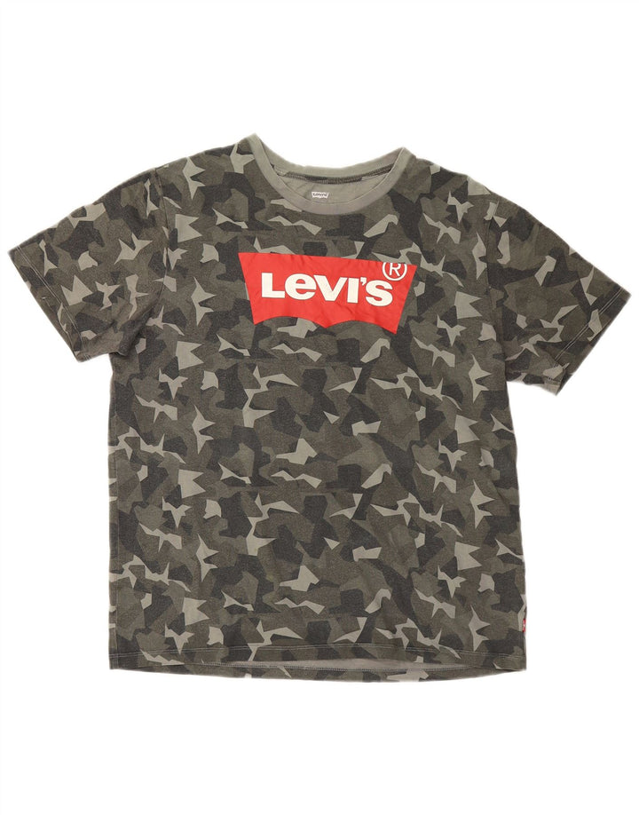 Levi's T-Shirt Graphique Top Large Multicolore Camouflage Coton Homme