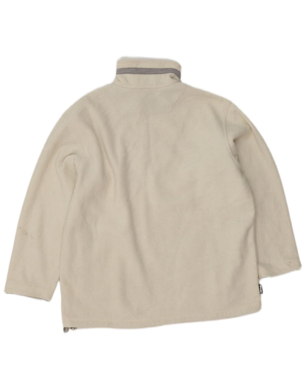 Lotto Pull polaire à col zippé pour femme UK 18 XL Blanc cassé Polyester