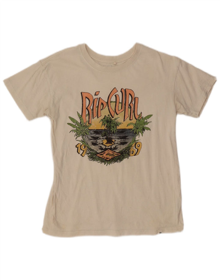 Rip Curl T-shirt graphique pour hommes Top 2XS Blanc cassé