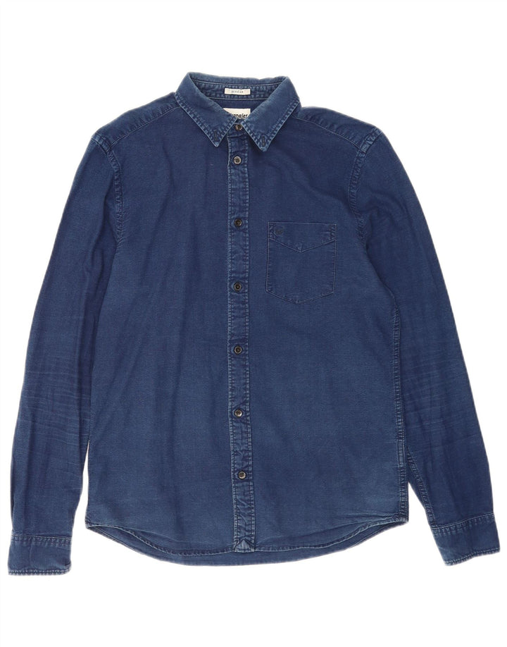 Wrangler Chemise en Jean Homme Petit Bleu Marine Coton