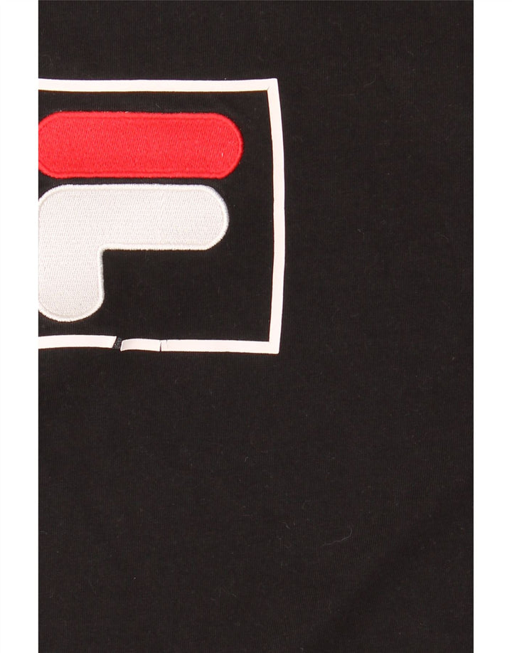 Fila T-Shirt Graphique Homme Noir Moyen Coton