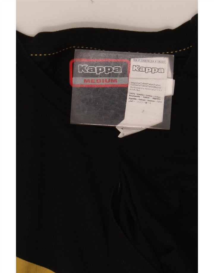 KAPPA T-Shirt Graphique Homme Noir Moyen Coton Colorblock